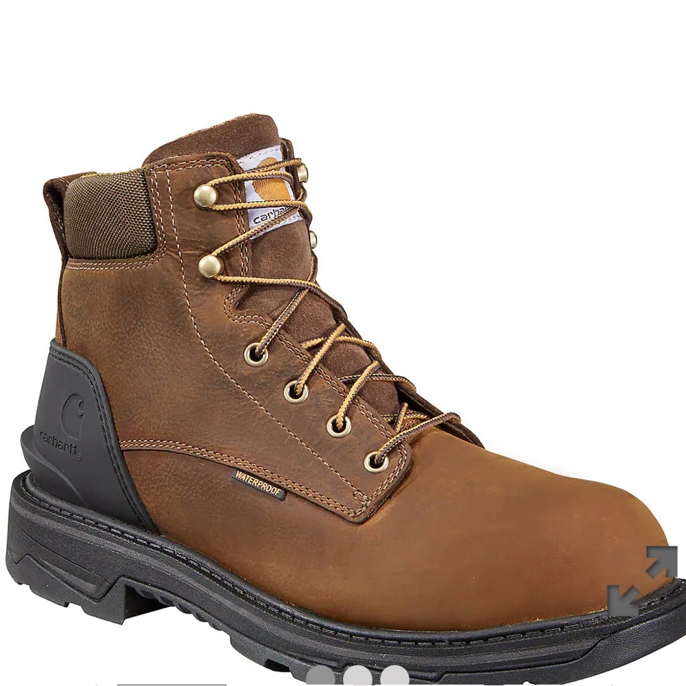 NWOT Carhartt Brown Black Ironwood 6-Inch Slip Resistant Work Boots Size 11.5